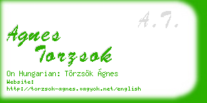agnes torzsok business card